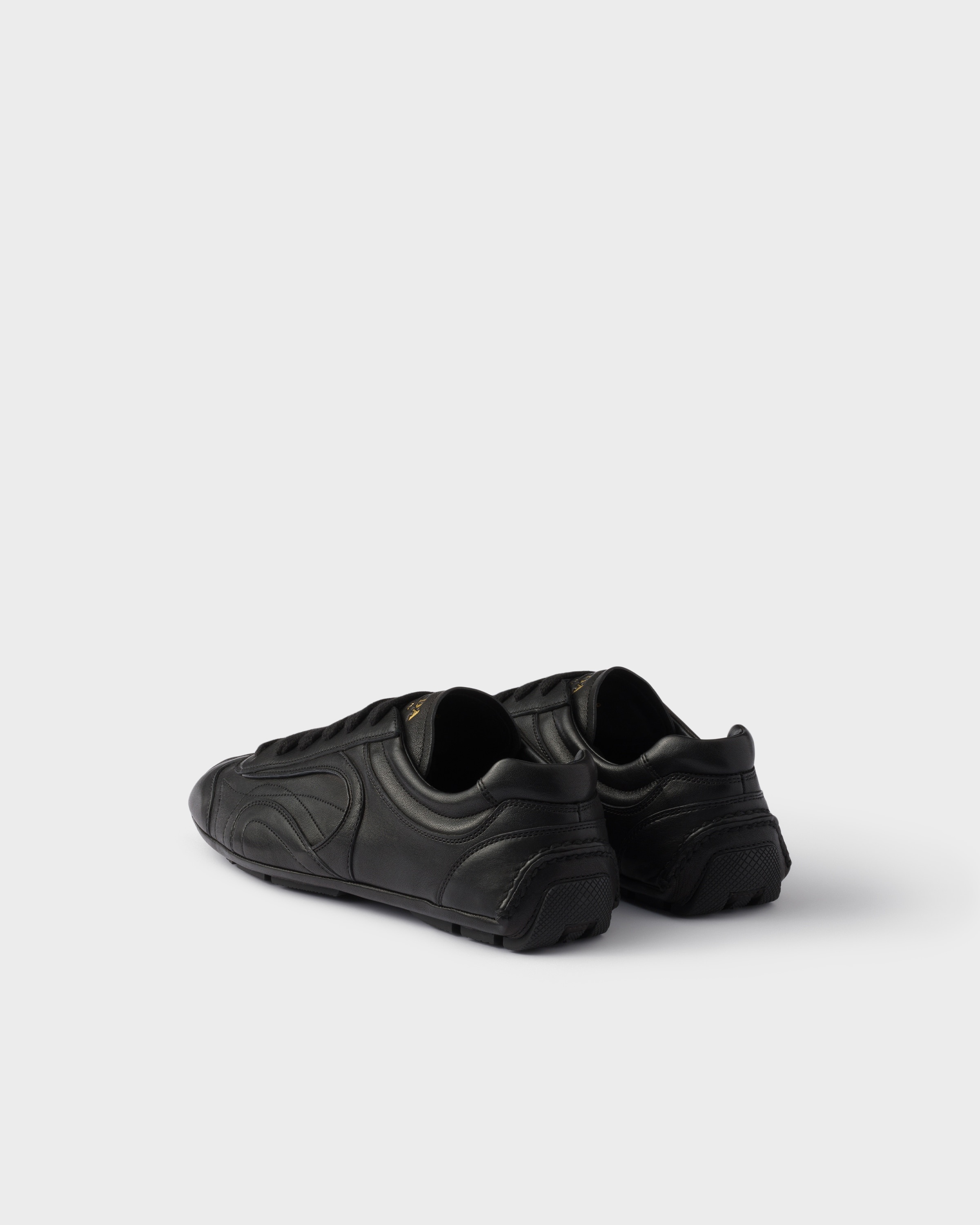 Antiqued nappa leather sneakers - 5