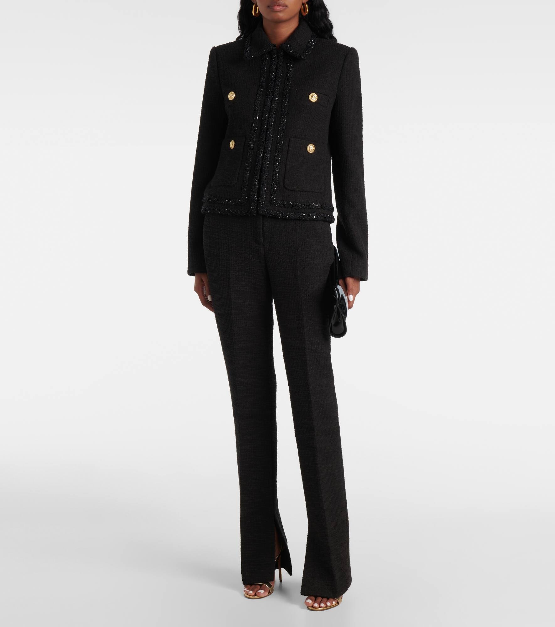 新作【Rebecca Vallance】Margo boucle jacket Margo bouclé jacket in black - Rebecca Vallance | Mytheresa