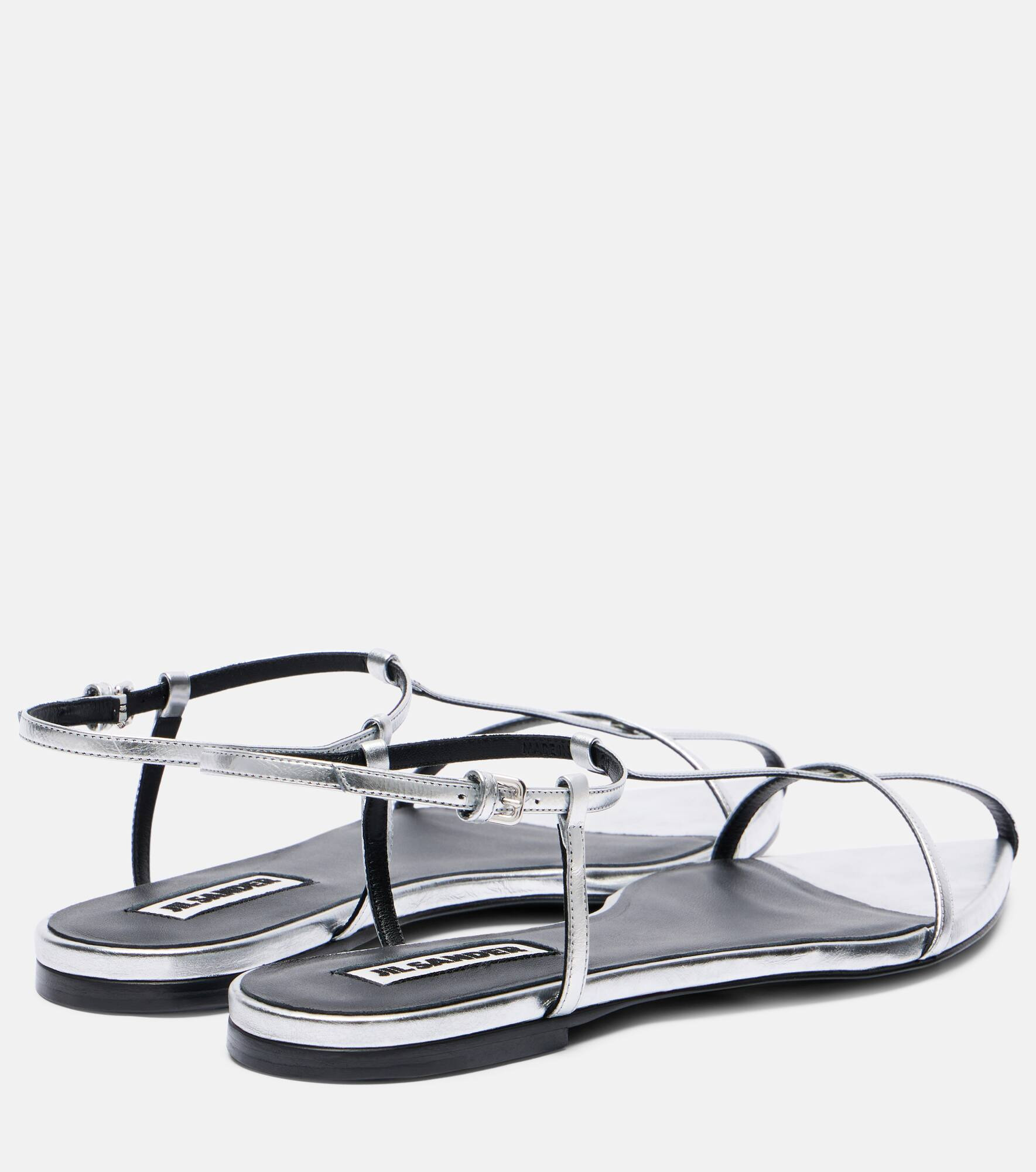 Metallic leather sandals - 2