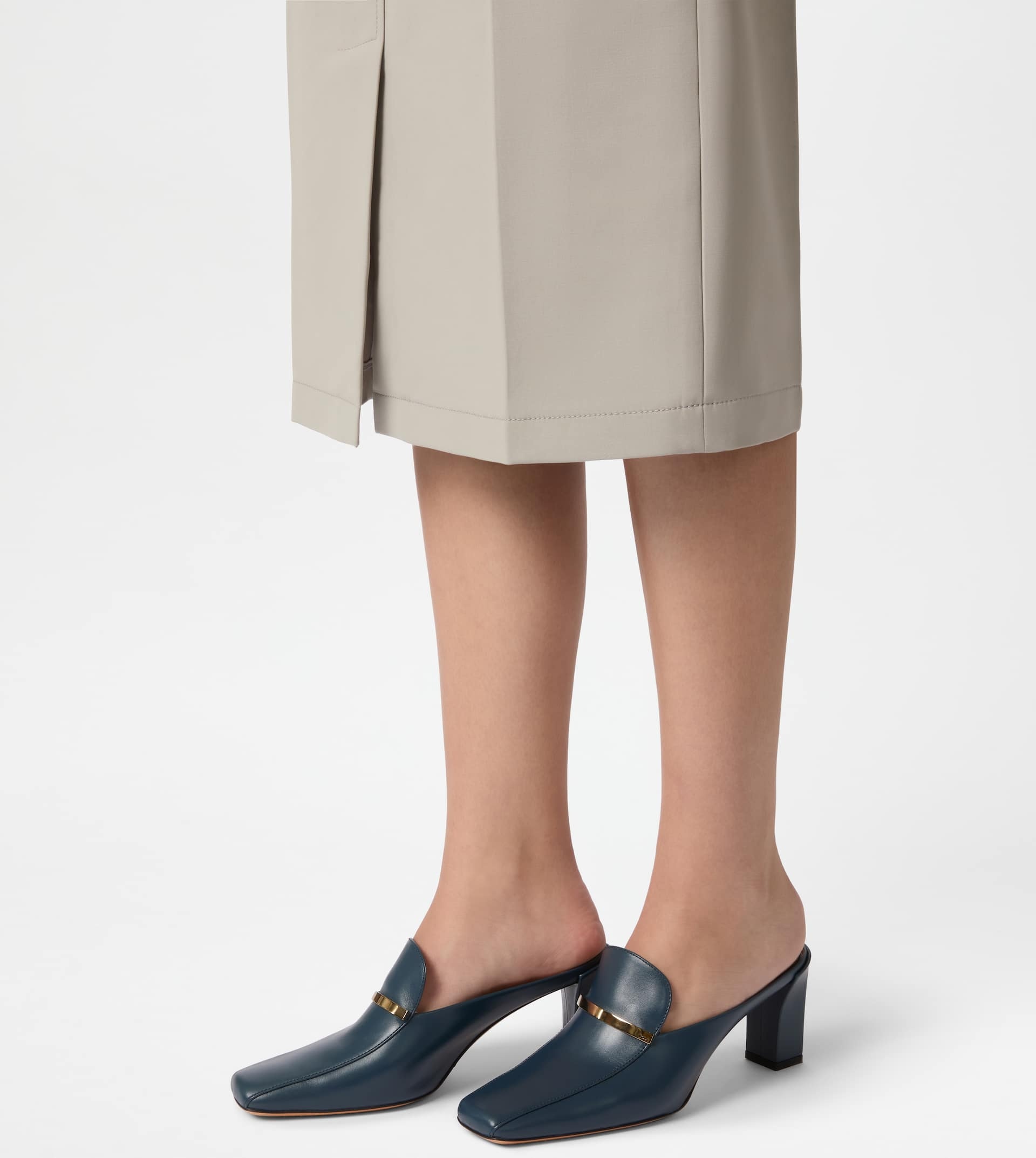 SKIRT IN COTTON - GREY - 3