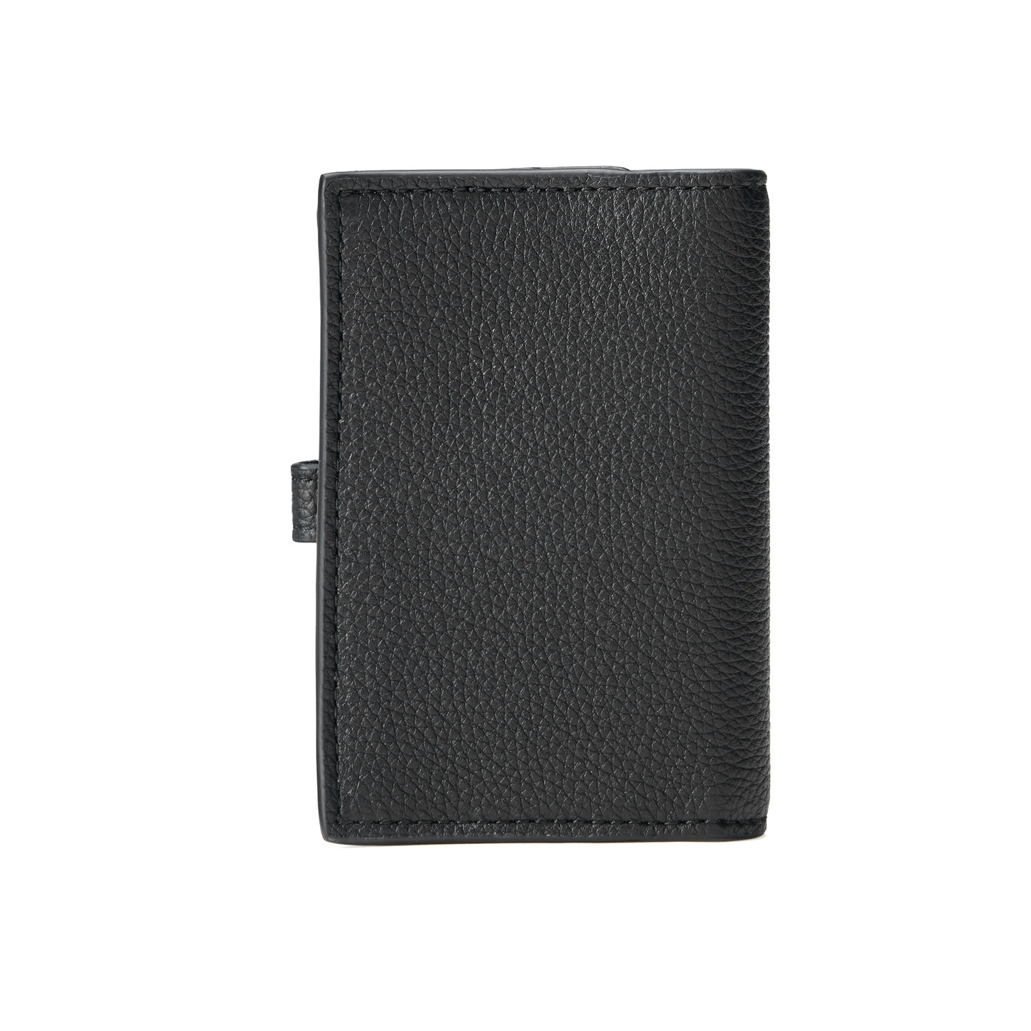 Black tumbled leather credit card holder - 4