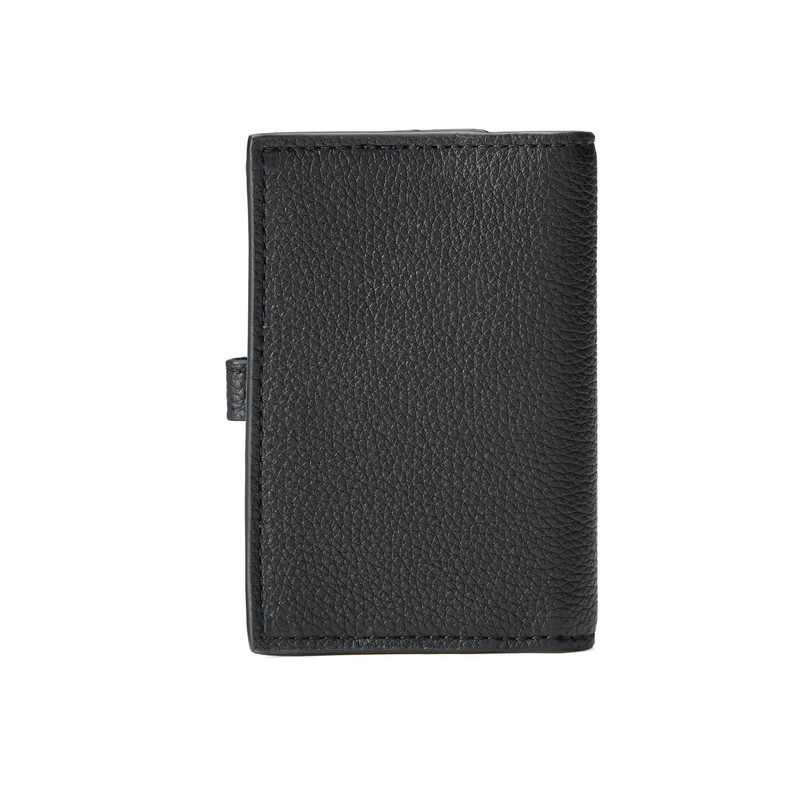 Black tumbled leather credit card holder 4