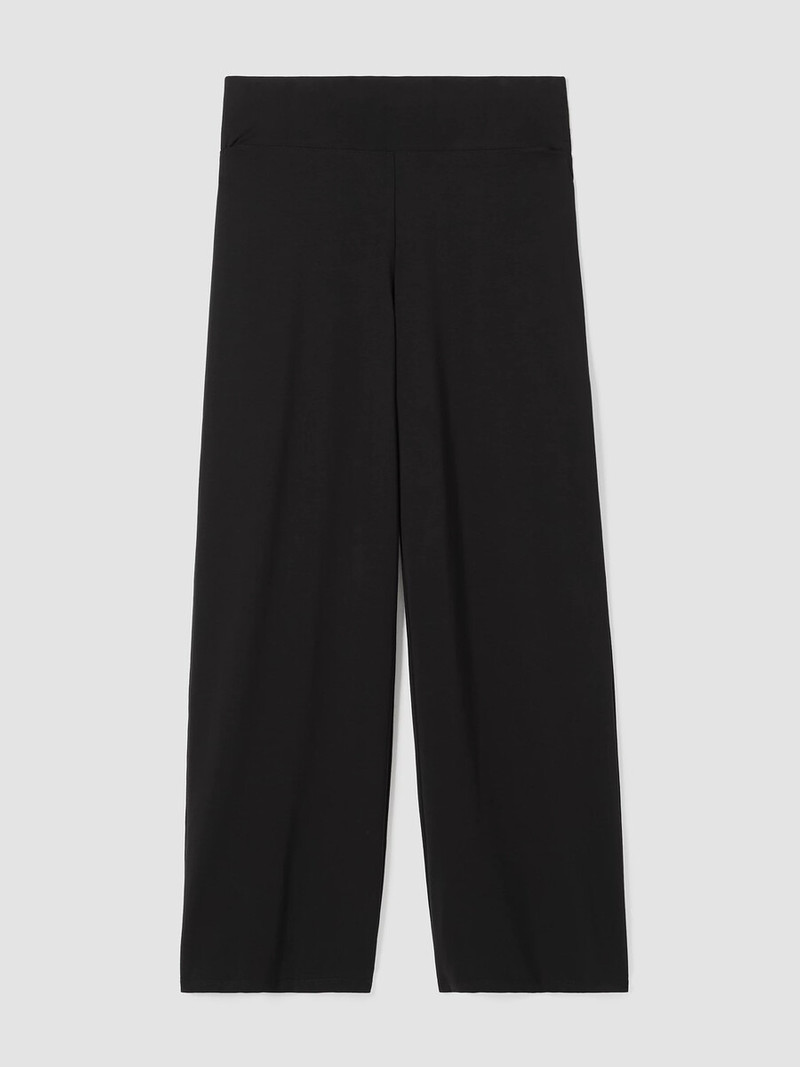 Pima Cotton Stretch Jersey Wide-Leg Pant 1
