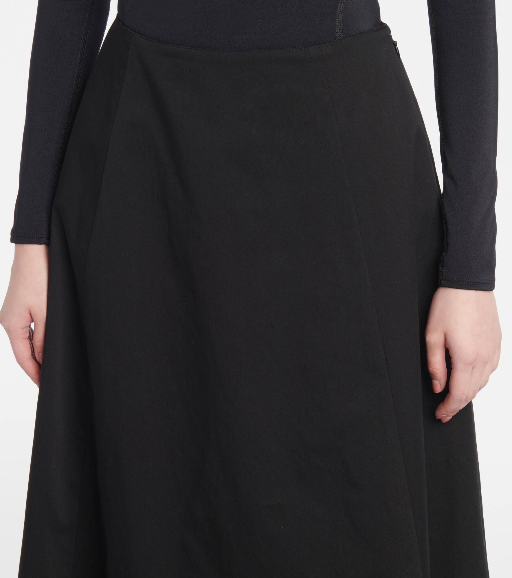 Cotton twill midi skirt - 4