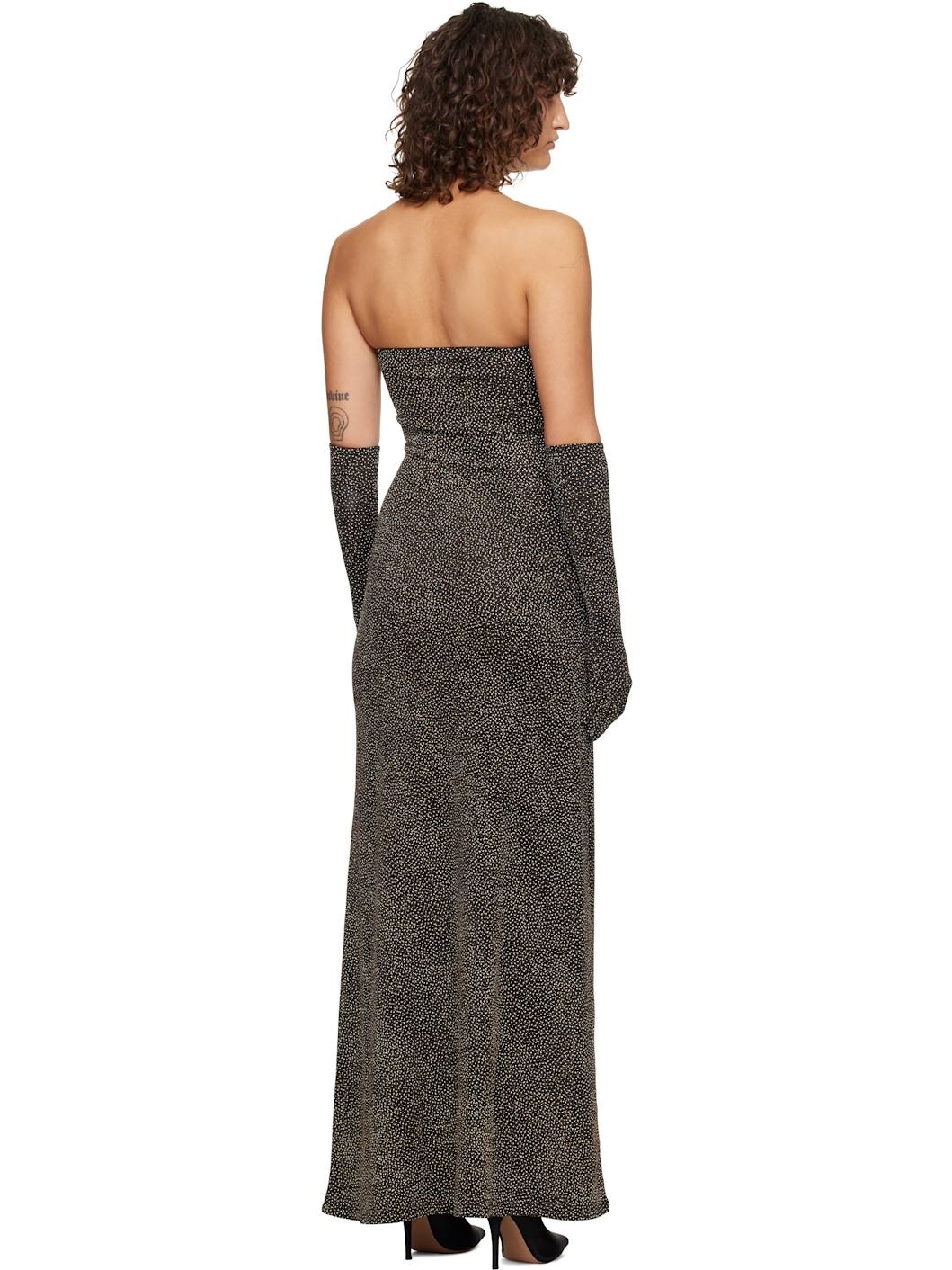 Black & Gold Anise Maxi Dress - 3