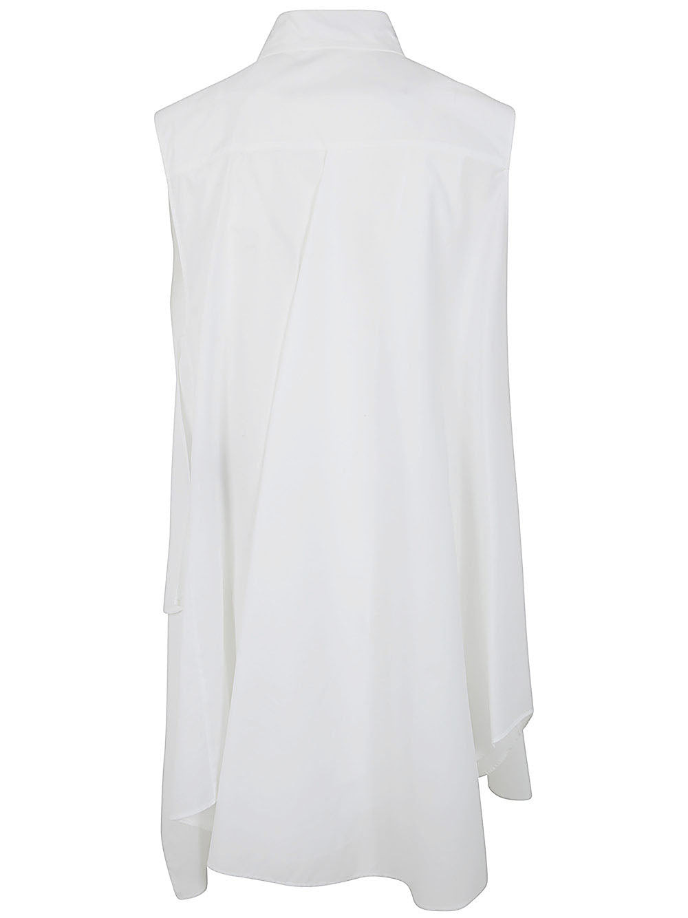 Ann Demeulemeester Women Iona Asymmetrical Oversized Shirt Light Crumpled Cotton White - 2