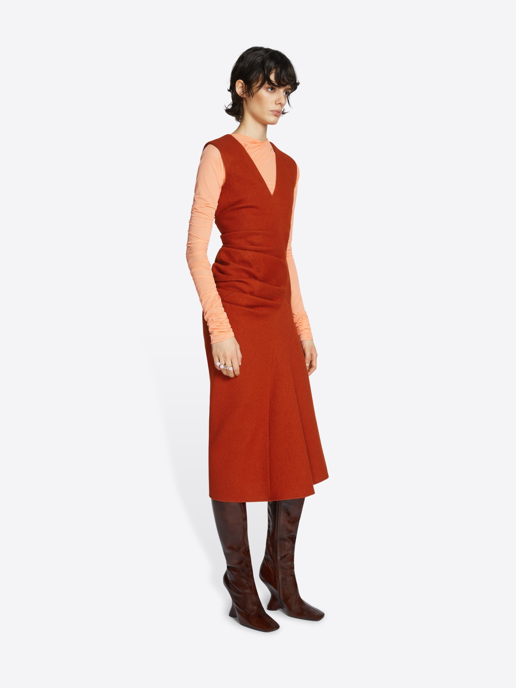 MIDI DRAPED DRESS - 2