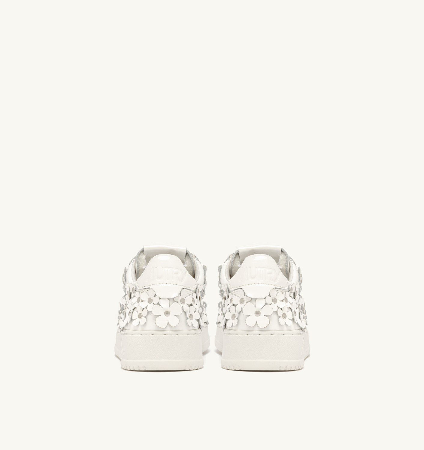 MEDALIST LOW 'BLOOMING' SNEAKERS IN PATENT LEATHER COLOR WHITE - 3