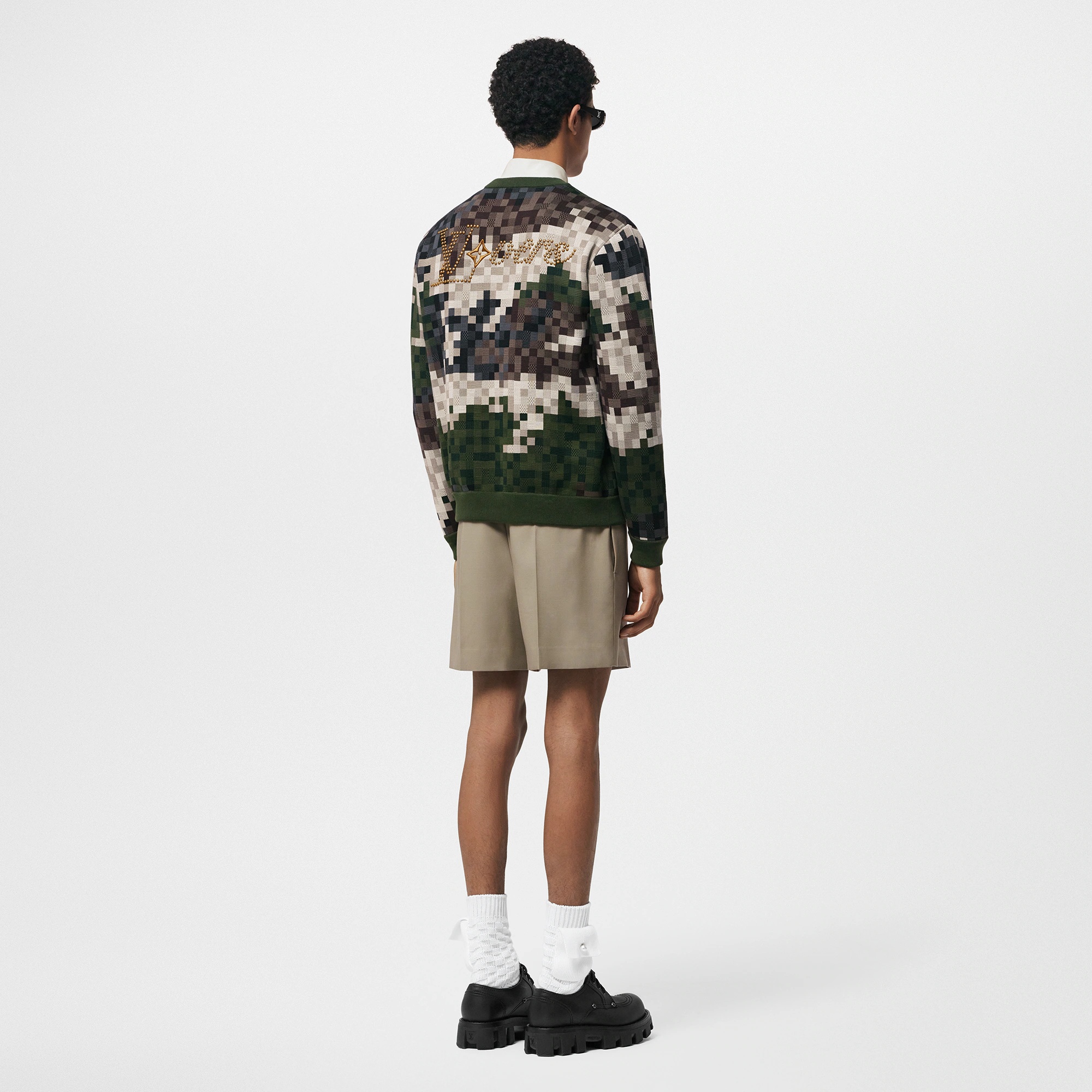 Damier Cotton Jacquard Pullover - 3