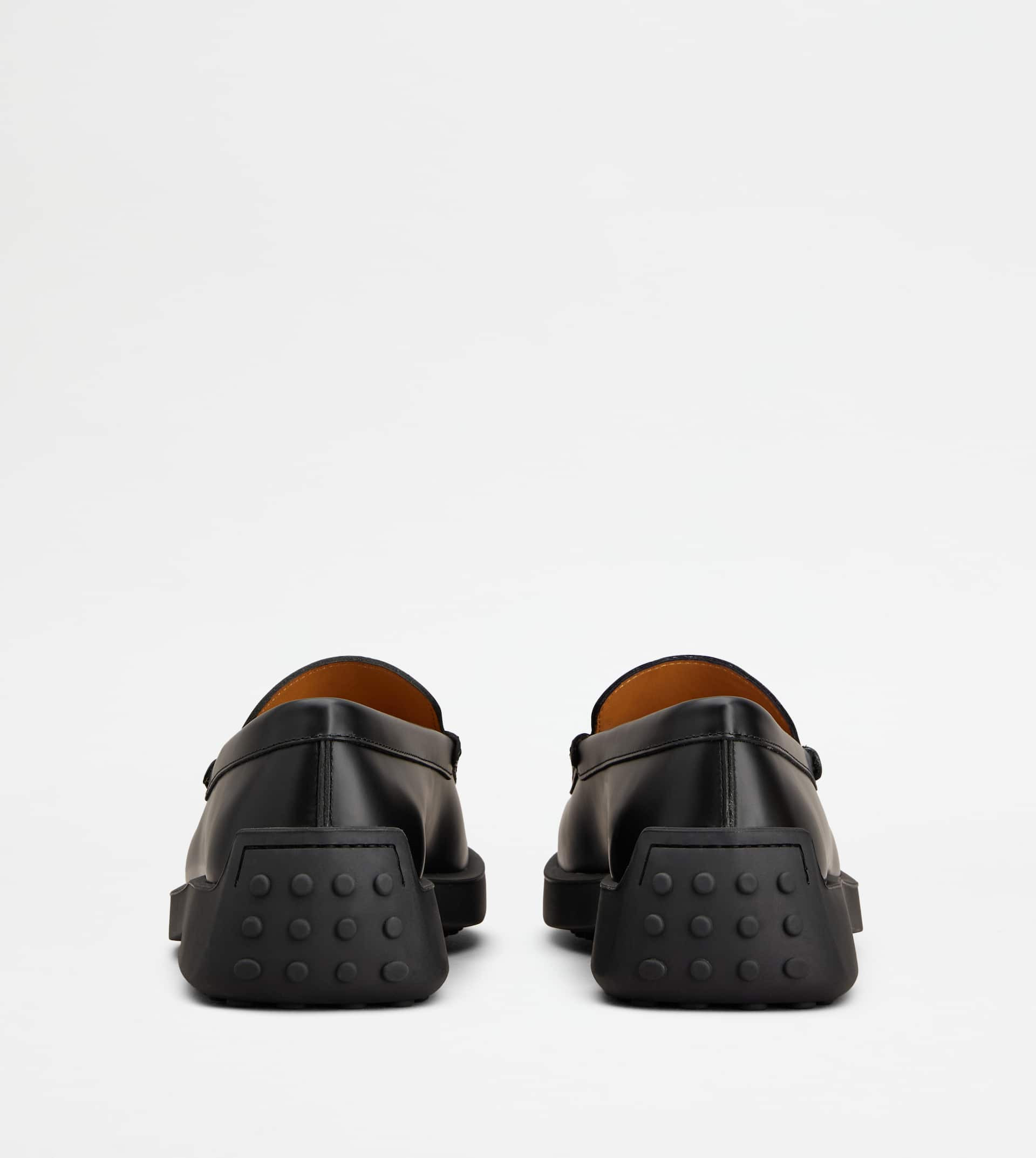 SLIPPER LOAFERS IN LEATHER - BLACK - 3