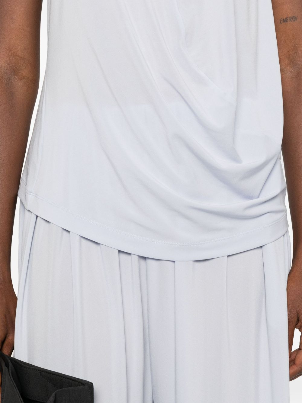 draped sleeveless top - 5