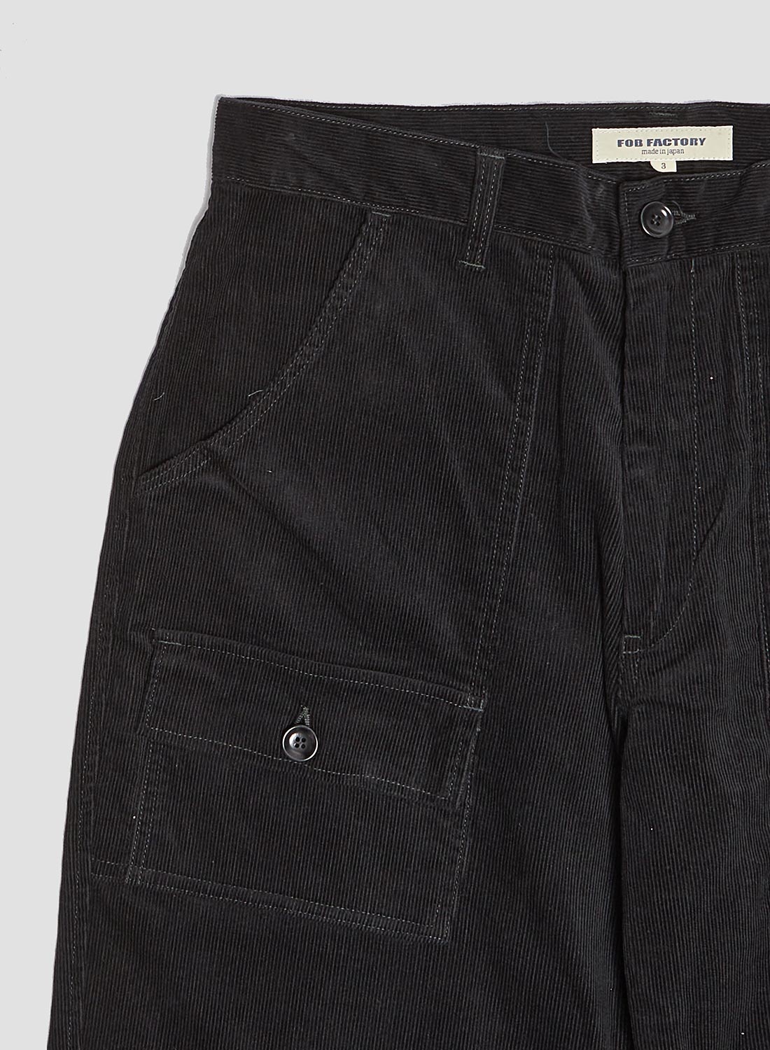 FOB Factory Corduroy Bush Pants Black - 3