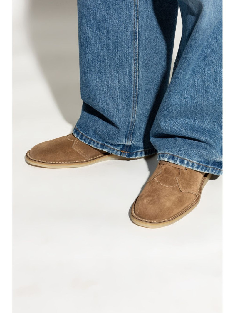 Dolce & Gabbana logo-tag suede derby shoes outlook