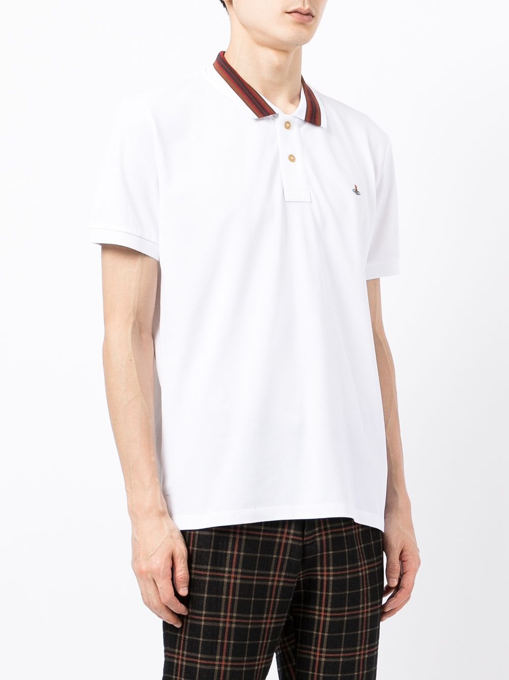 striped collar polo shirt - 3