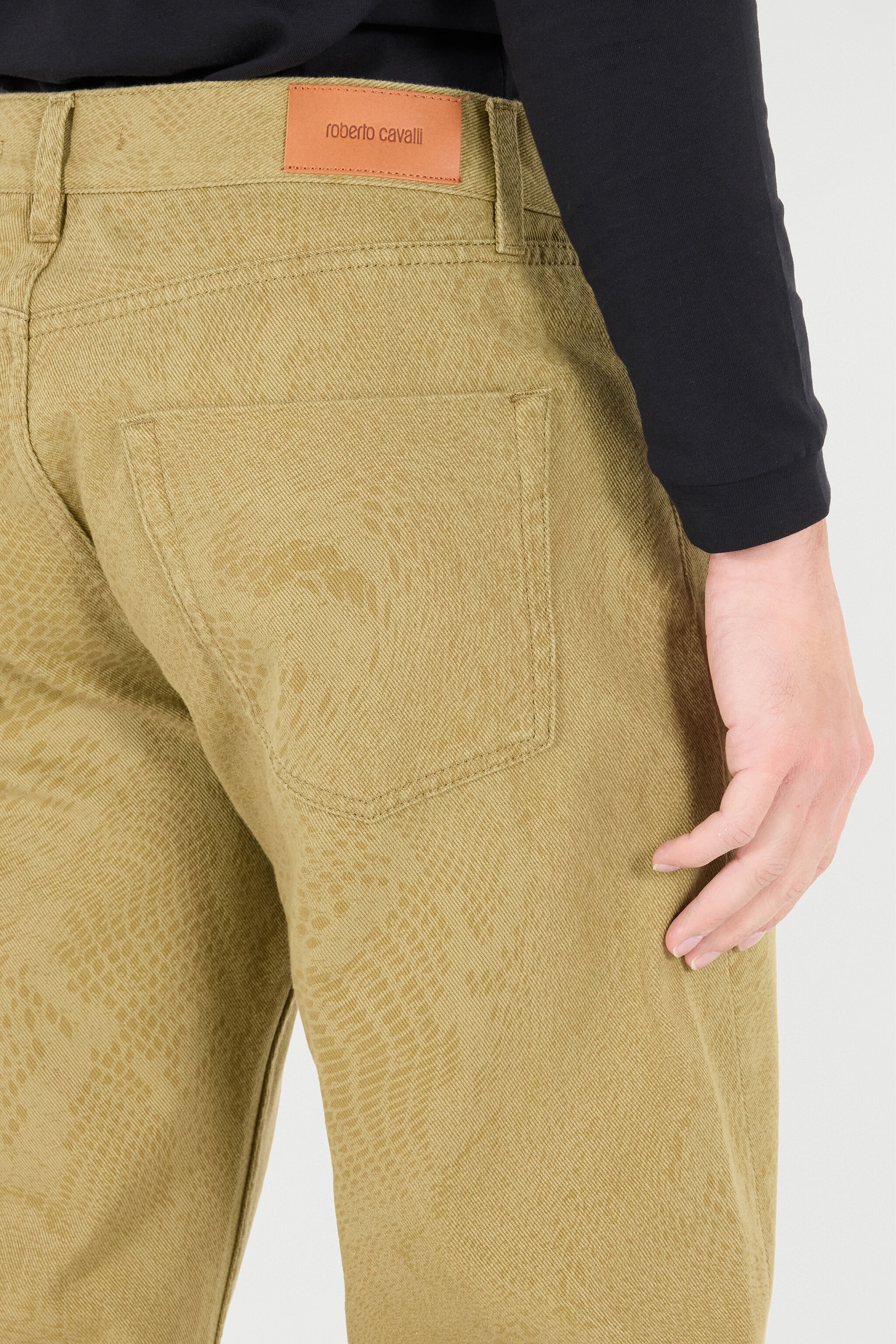 Python-Print Five-Pocket Pants - 6