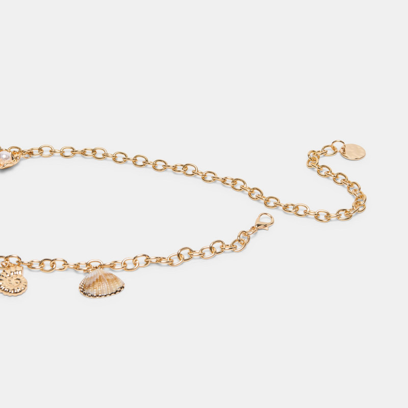 SHELL CHAIN LINK BELT GOLD 3
