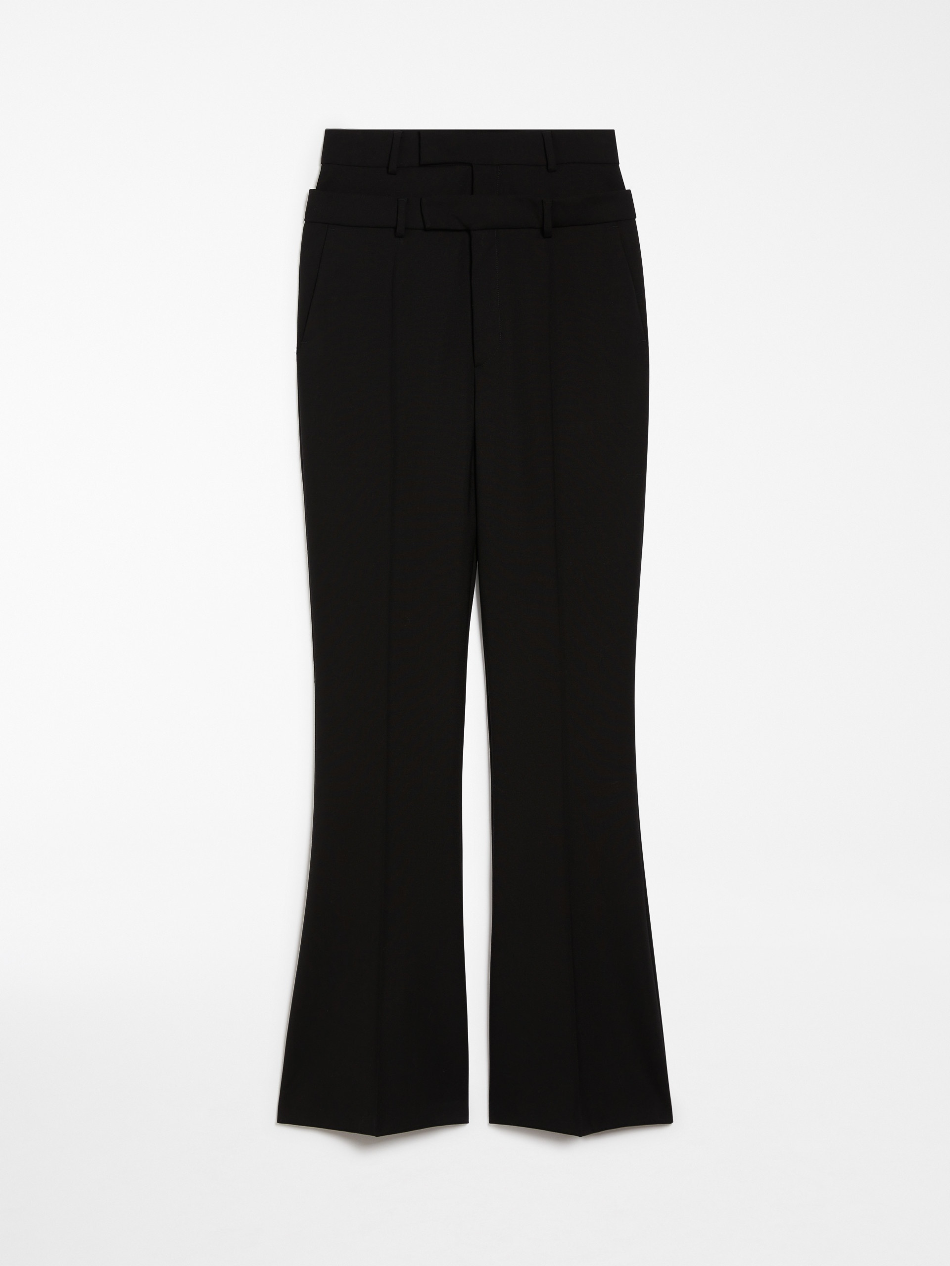 LINCE Flared trousers with a branded double belt - 1