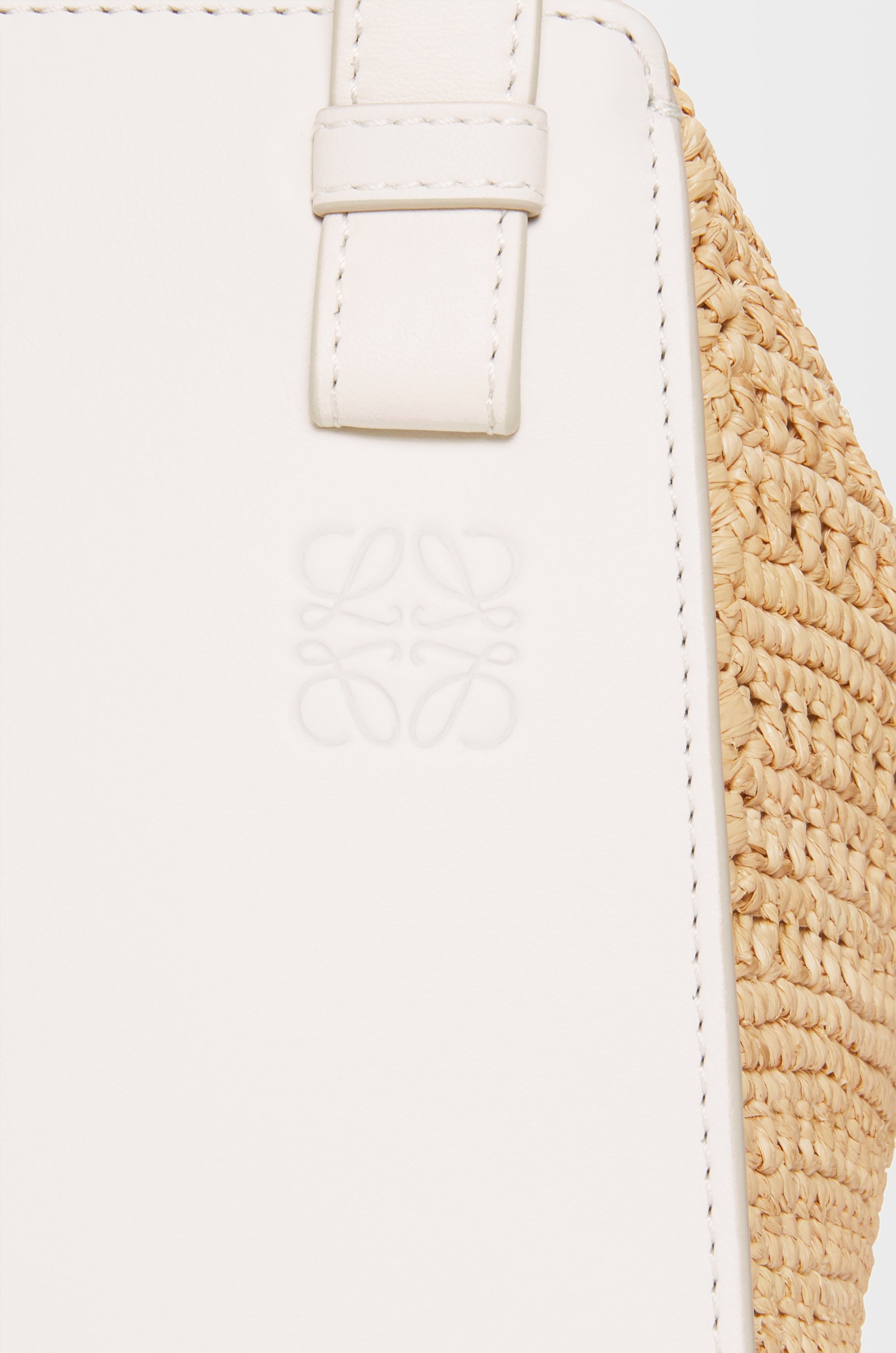 Compact Hammock bag in raffia and calfskin - 10