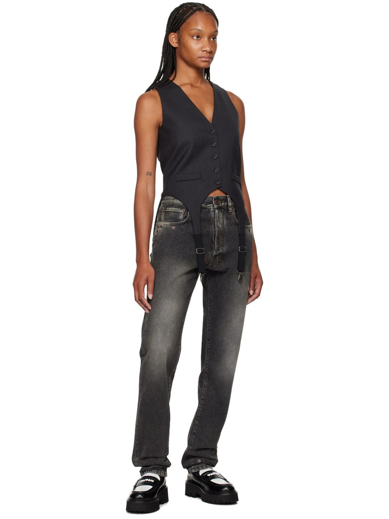 Moschino Black Faded Jeans outlook