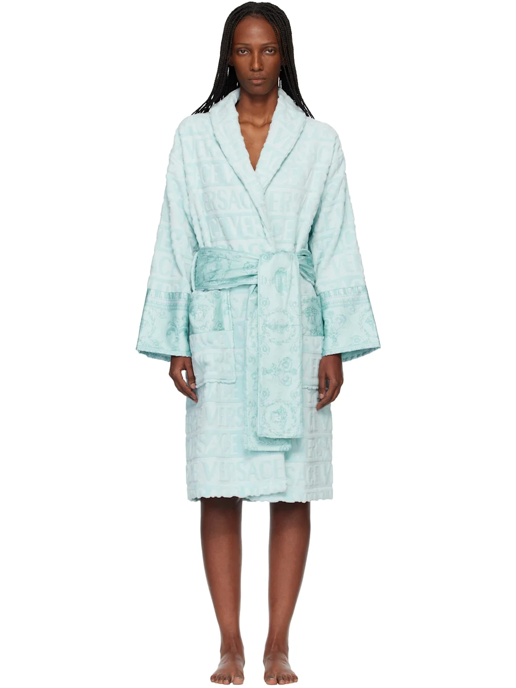 Blue 'I Heart Baroque' Bathrobe - 1