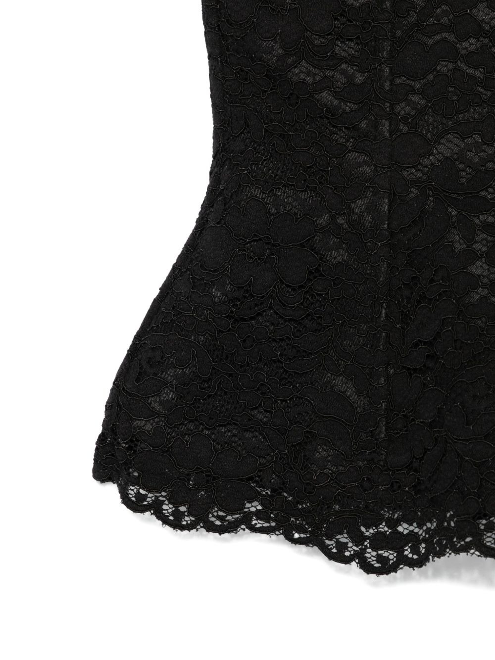 lace-trimmed bustier top - 3