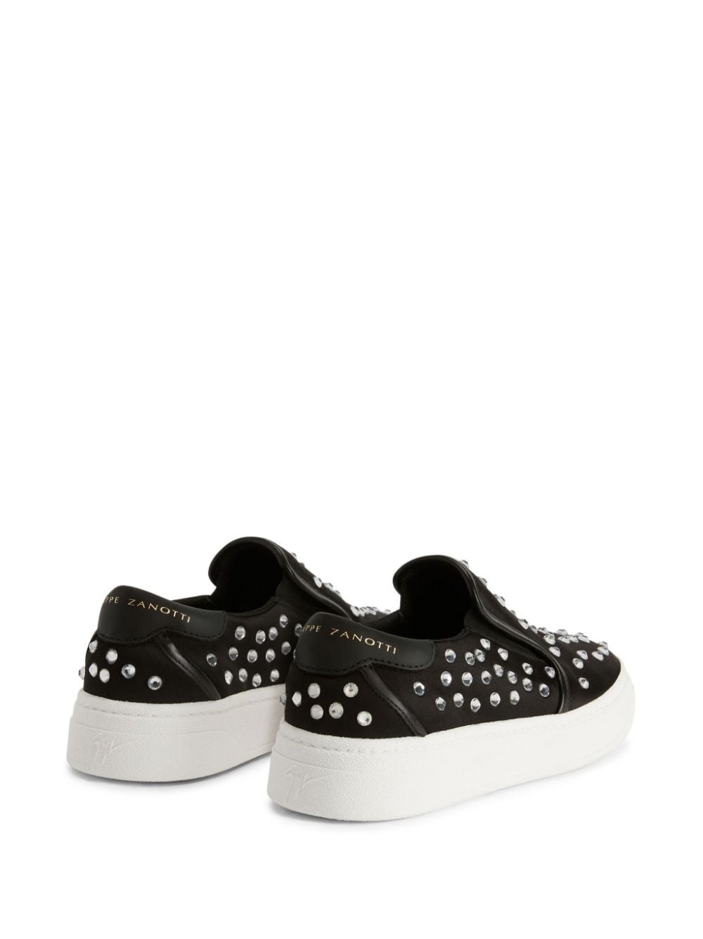Gz94 crystal-embellished satin sneakers - 3
