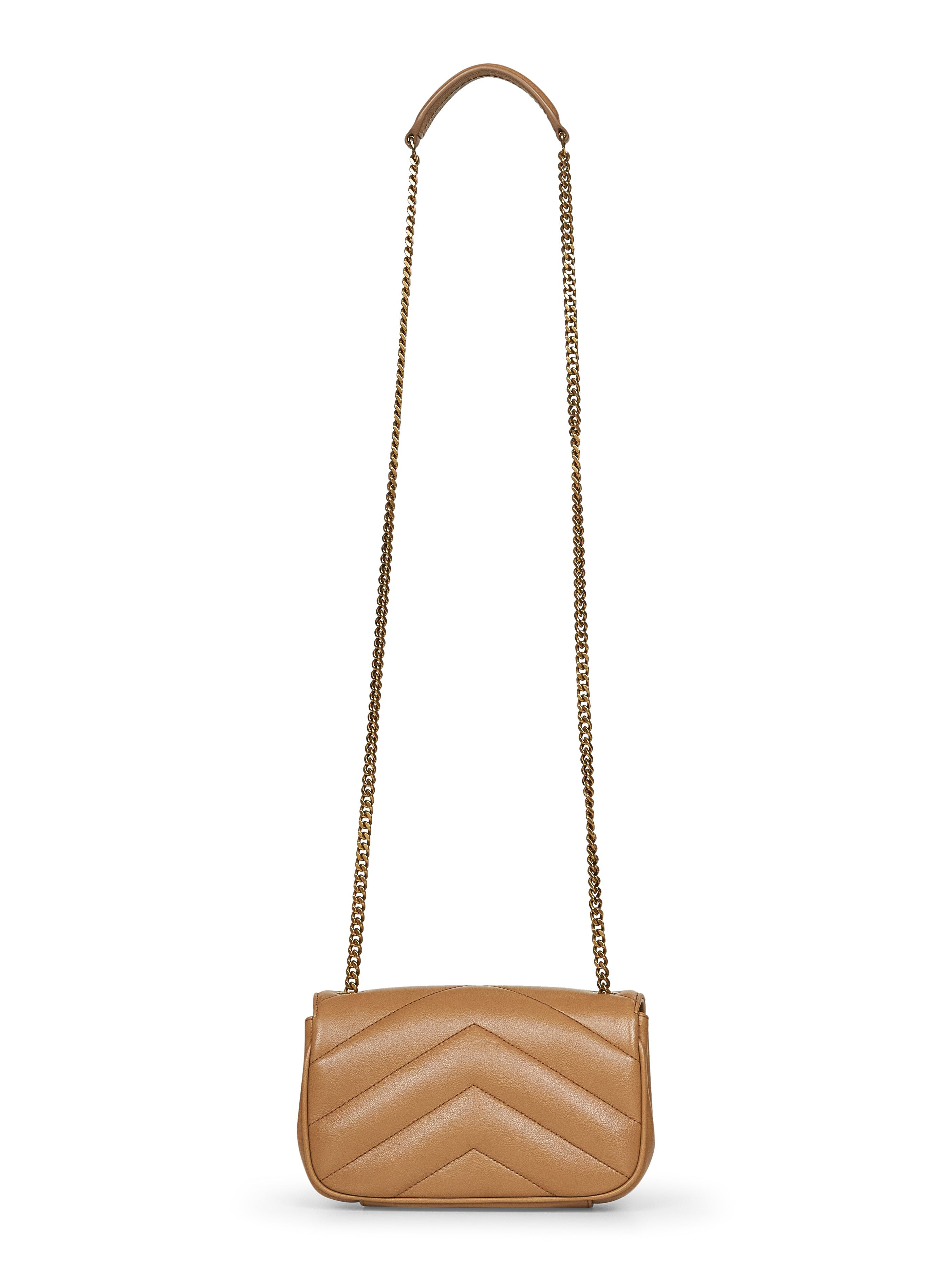 Saint Laurent Women Beige Loulou Mini Crossbody Bag - 3