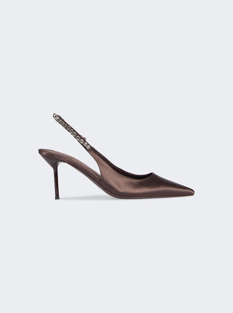 Lidia Slingback Stud Detail Pump Brown 1