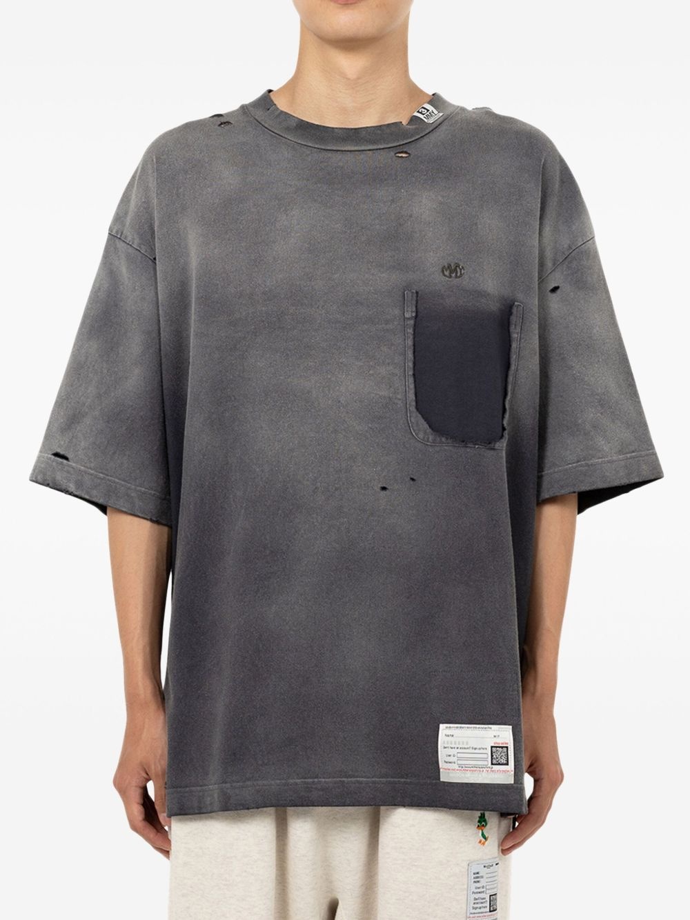 distressed-effect T-shirt - 2