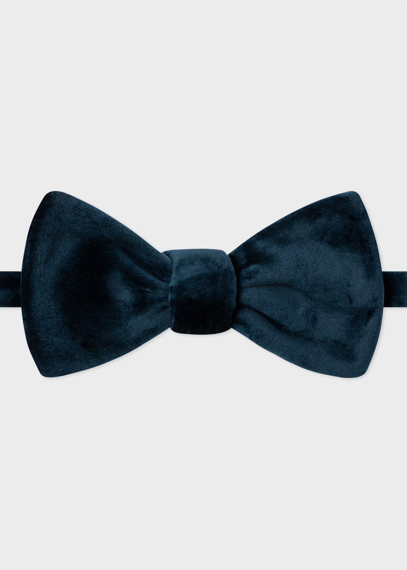 Navy Velvet Self-Tie Bow Tie 1