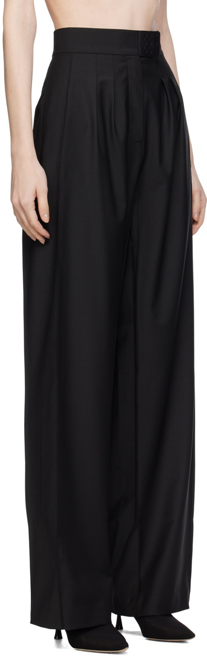 BEVZA Black Square Trousers outlook
