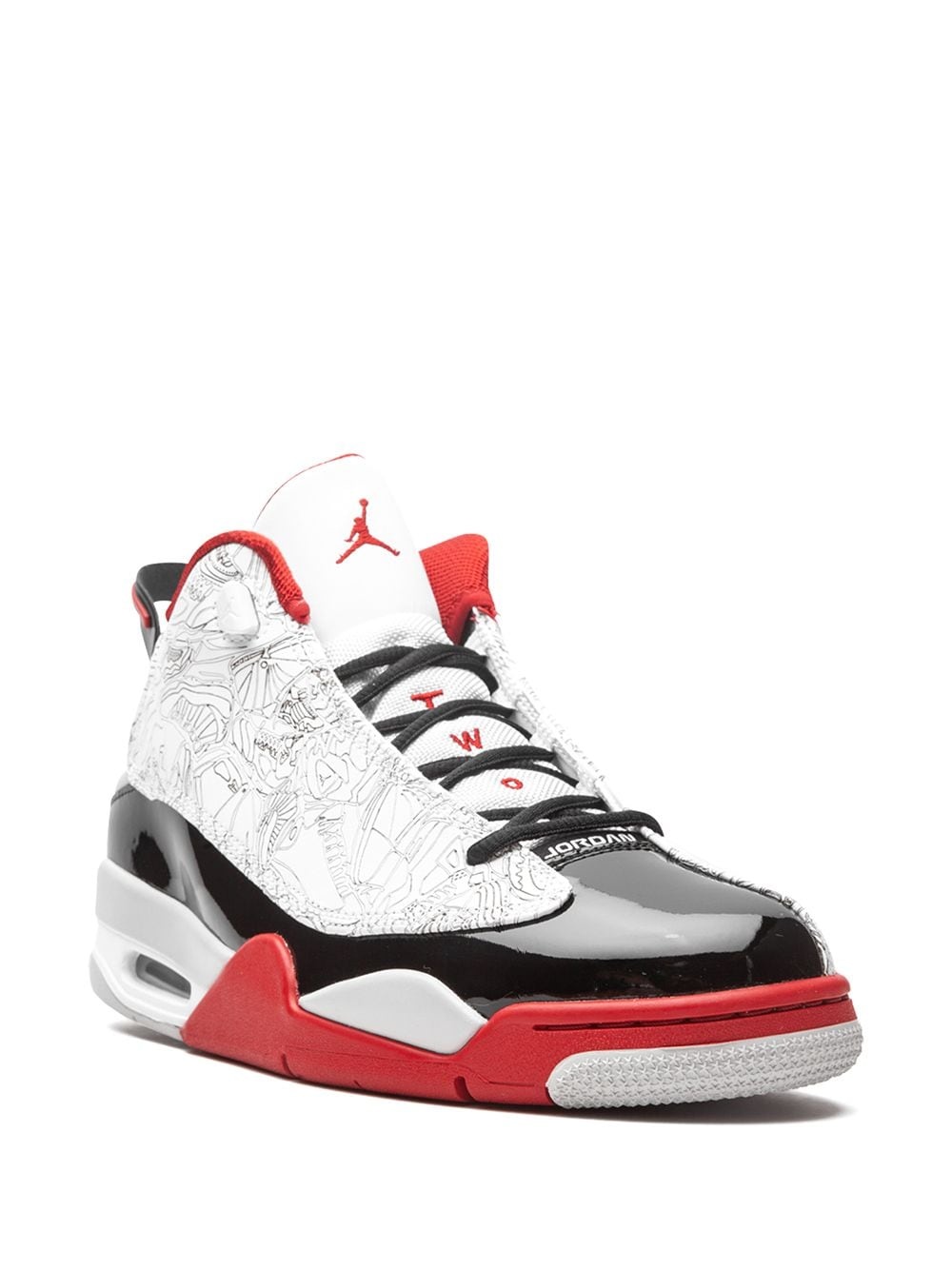 Air Jordan Dub Zero "White/Black/Varsity Red" sneakers - 2