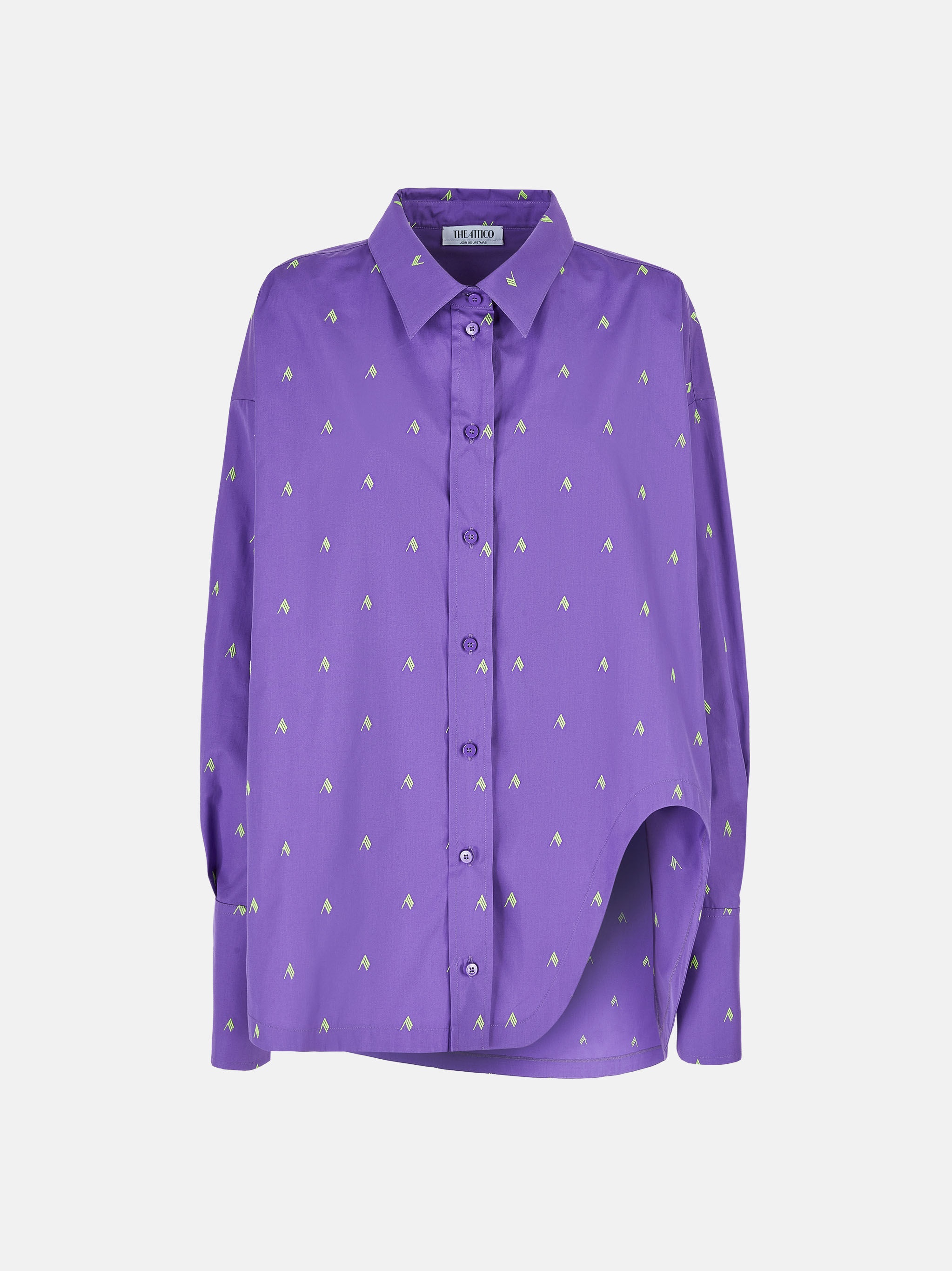 ''DIANA'' PURPLE AND LIGHT GREEN SHIRT - 1