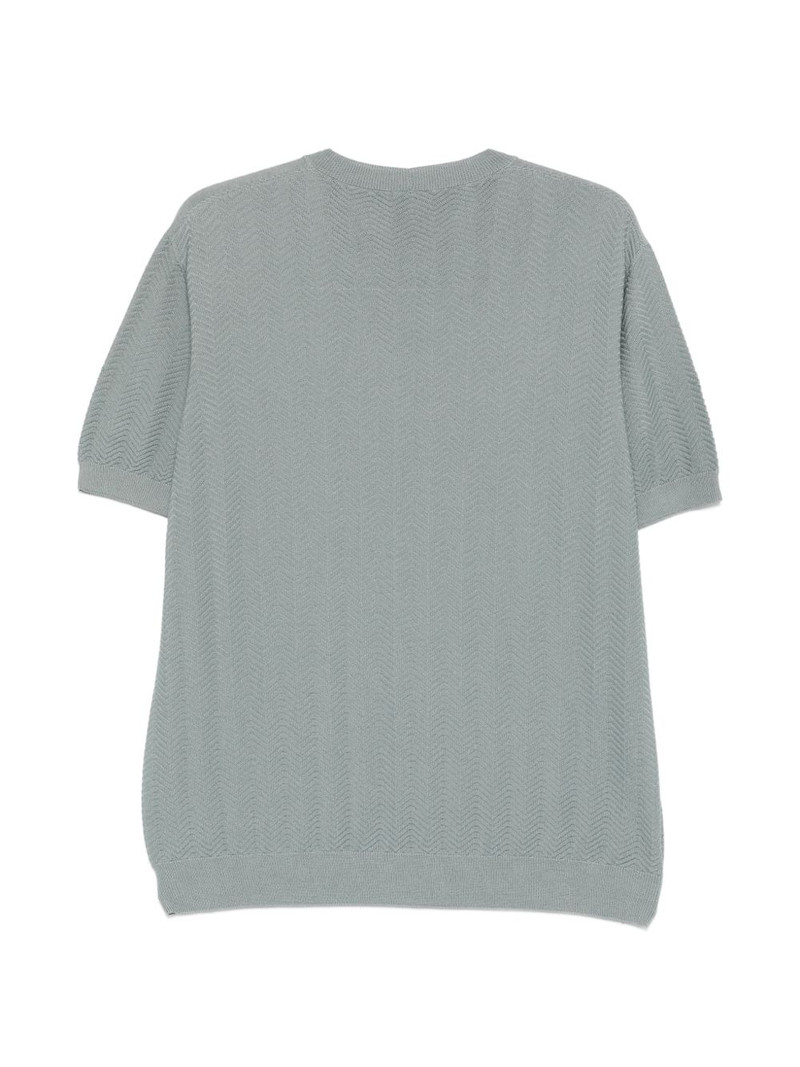 GIORGIO ARMANI textured short-sleeve T-shirt outlook