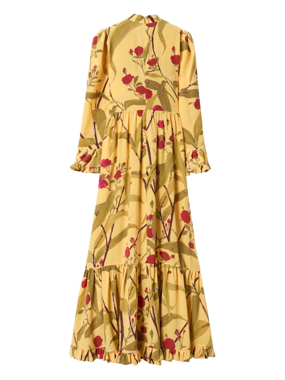 floral-print ruffled maxi day dress - 5