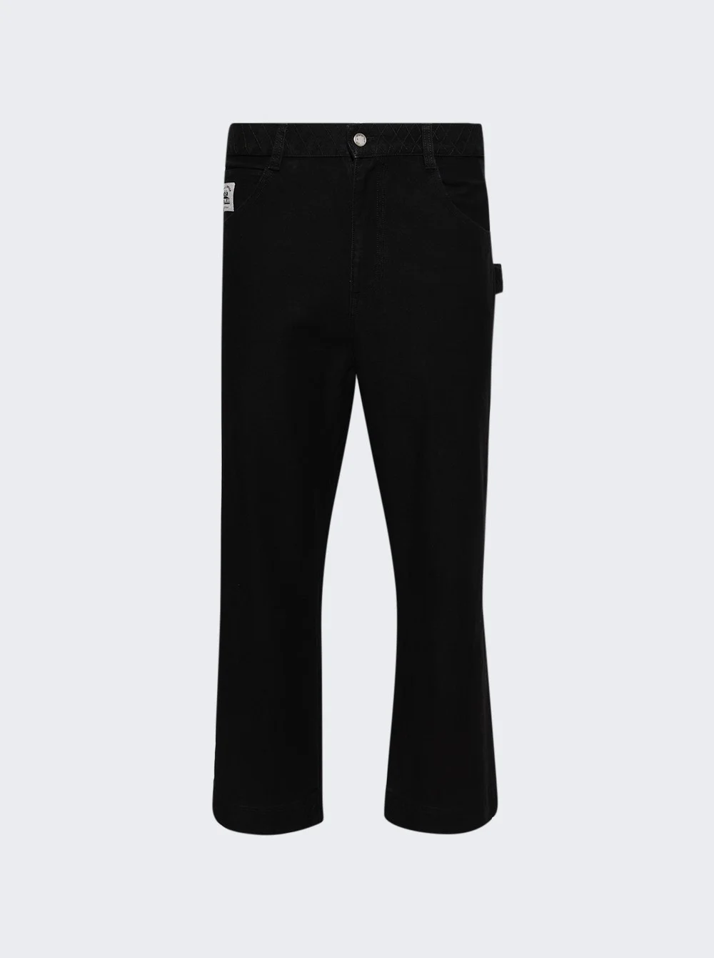 Embroidered Denim Knolly Brook Trousers Black - 1