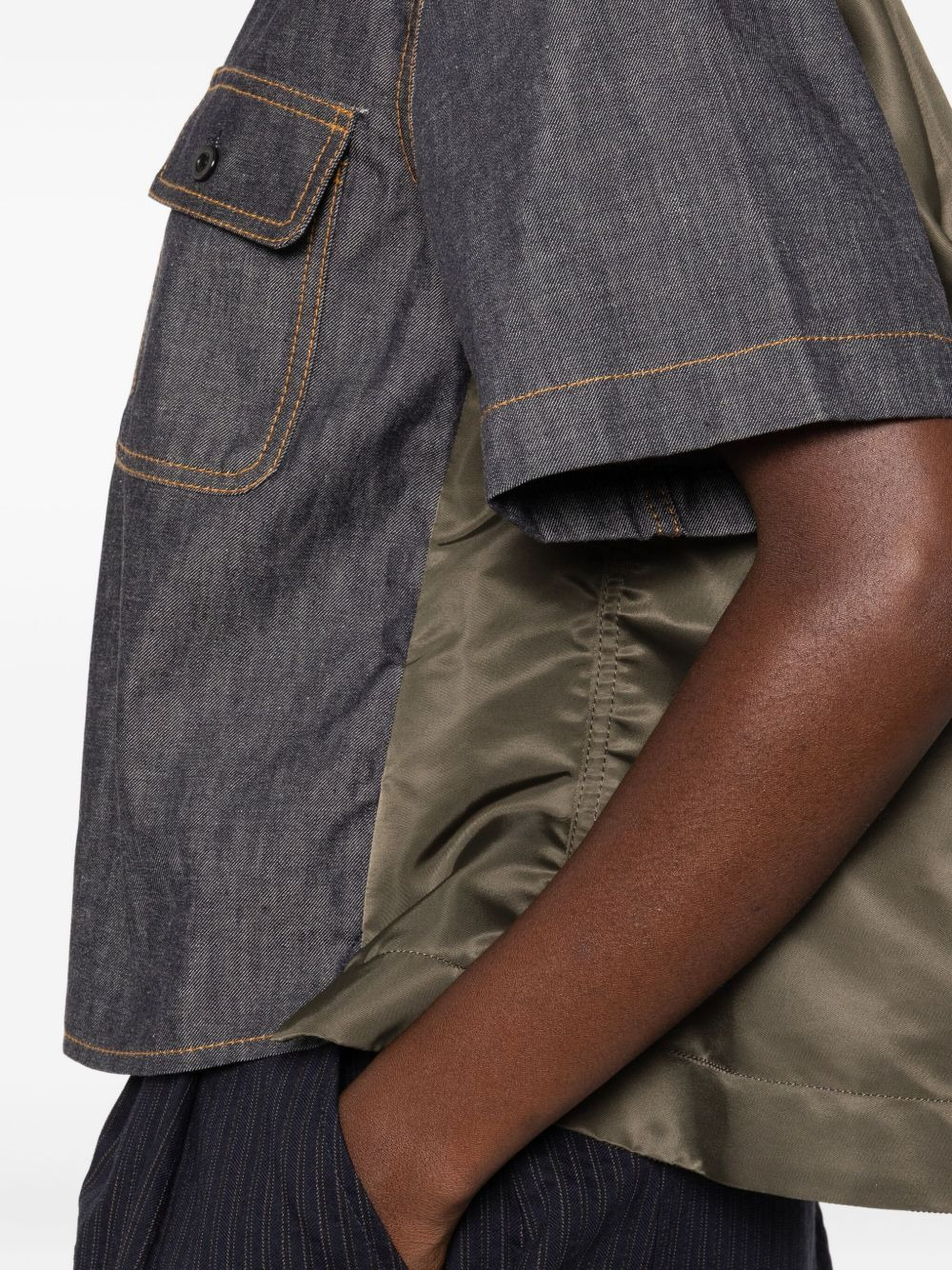 double-pocket denim shirt - 5