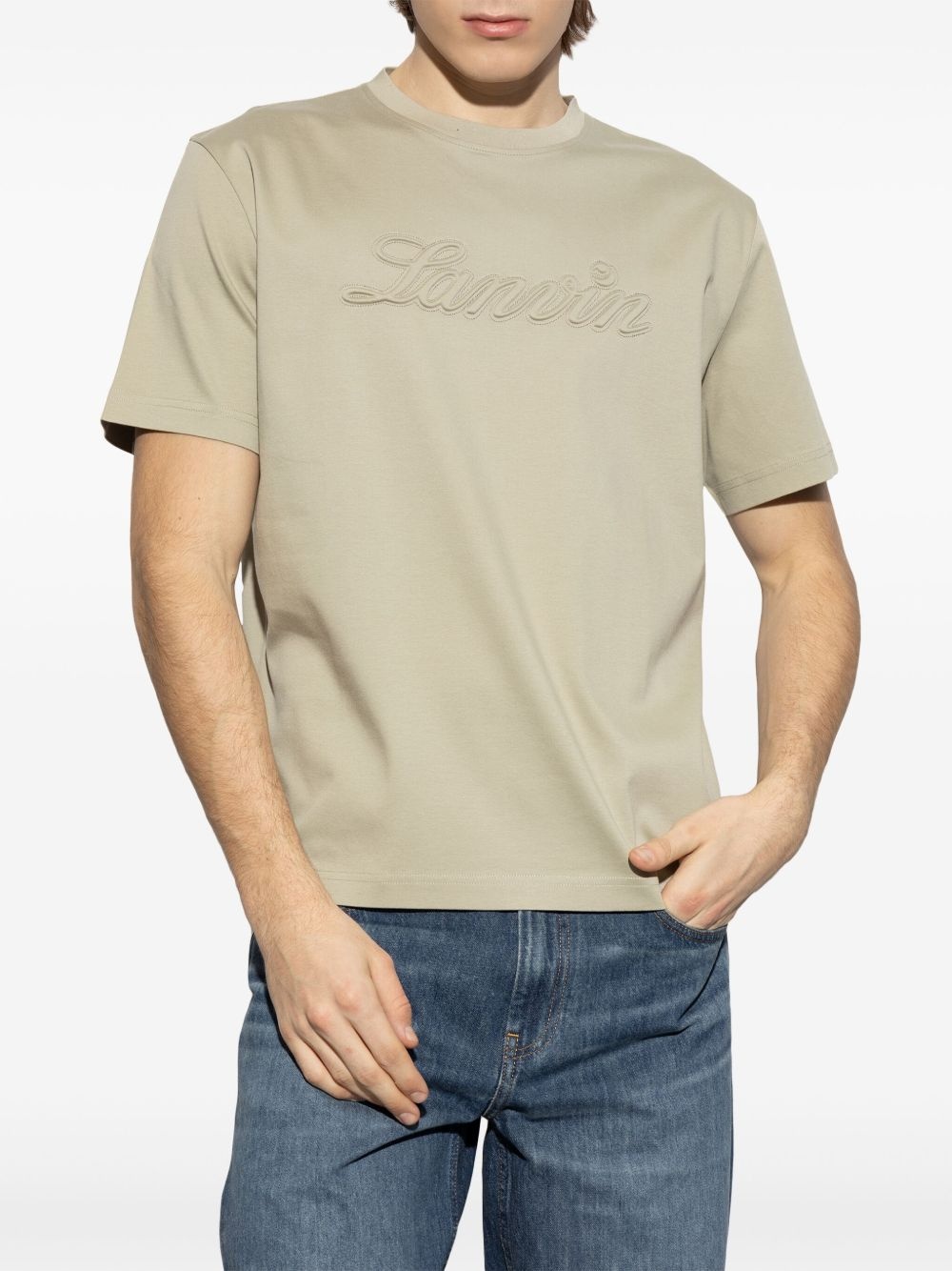 logo-embossed T-shirt - 3