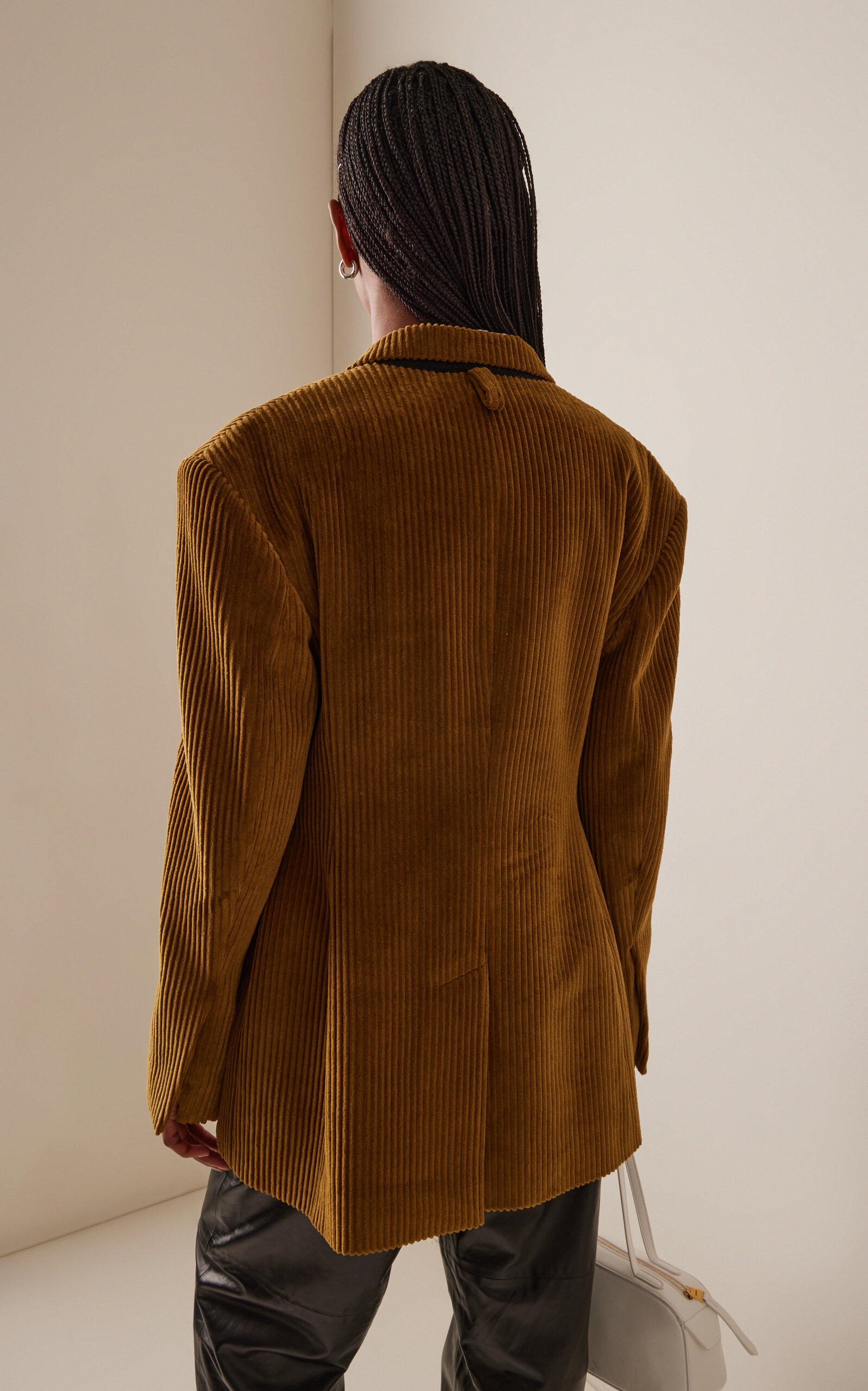 Daria Cotton Corduroy Blazer olive - 4