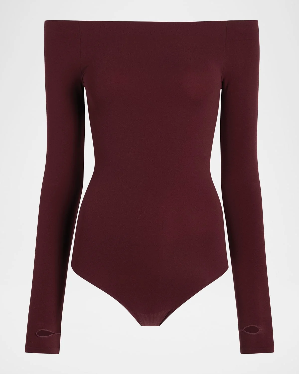Ballet Off-Shoulder Microfiber Bodysuit - 1