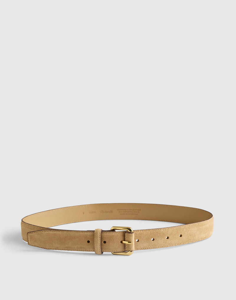 Roller-Buckle Belt in Suede 1