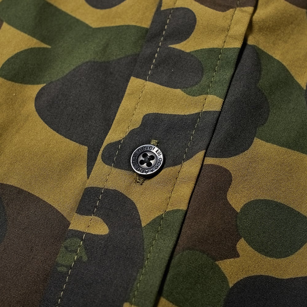 A Bathing Ape Short Sleeve Button Down 1st Camo Shirt - 3