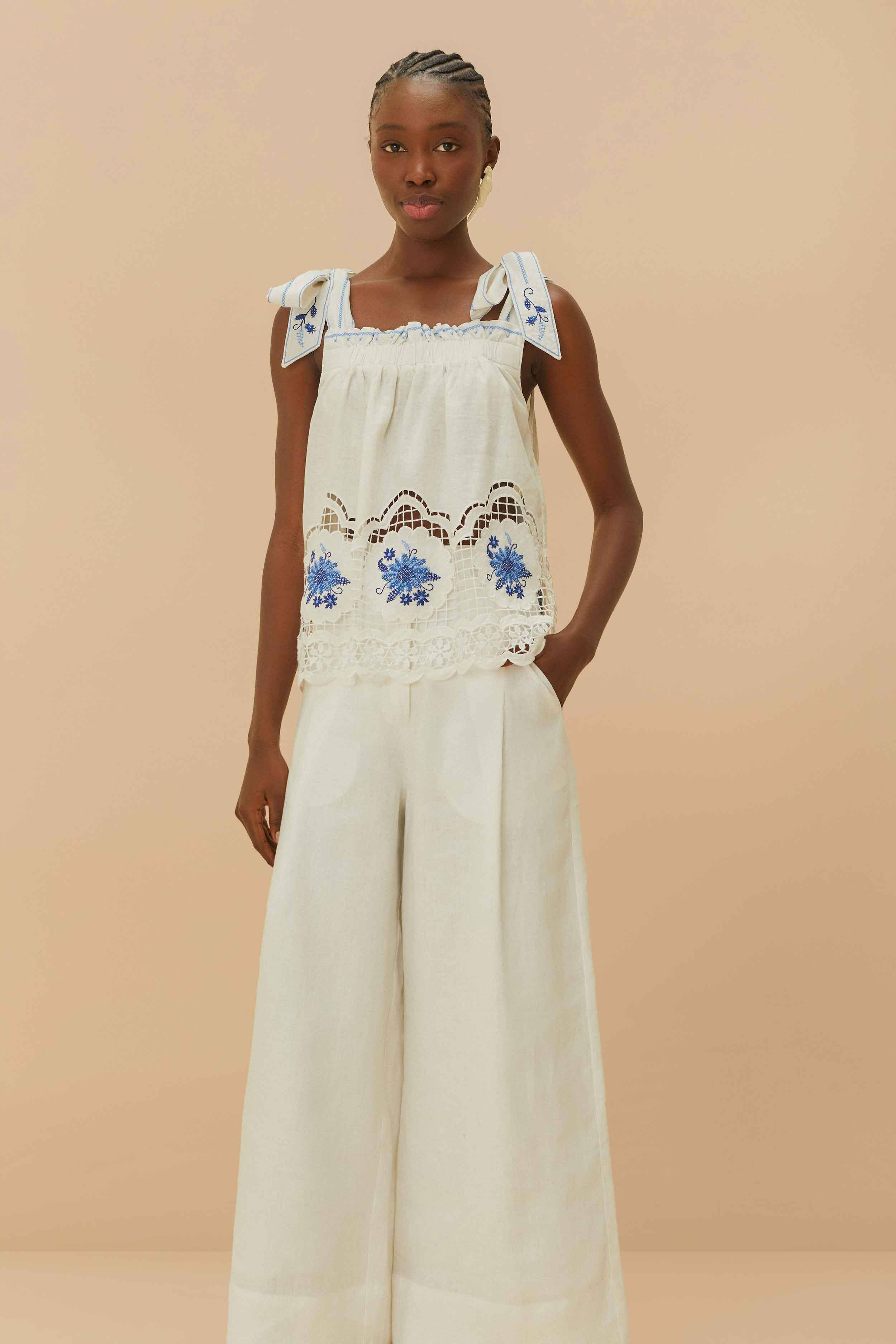 Off-White Euroflax™ Premium Linen High Waisted Pants - 3