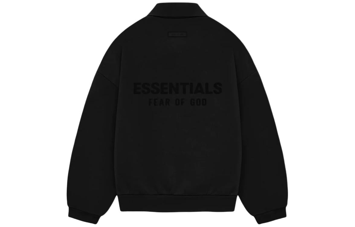 Fear of God Essentials SS24 Long Sleeve Polo Shirt 'Jet Black' 192SP244394F - 2