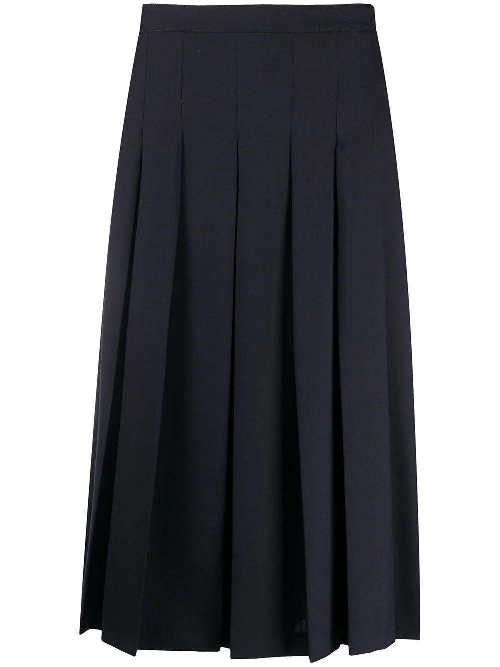 pleated mid-length skirt - 1