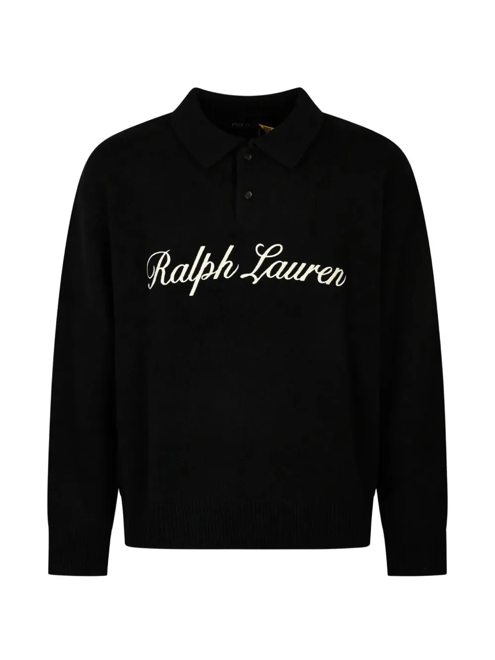 LOGO-EMBROIDERED POLO-COLLAR SWEATER - 1