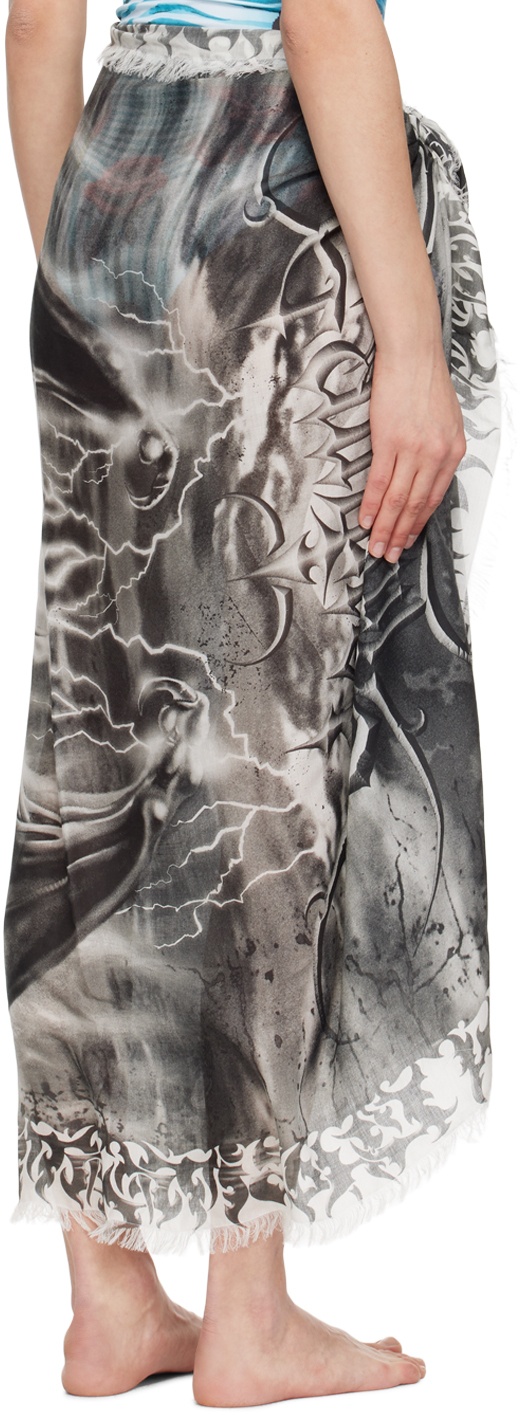White & Black Graphic Cover Up - 3