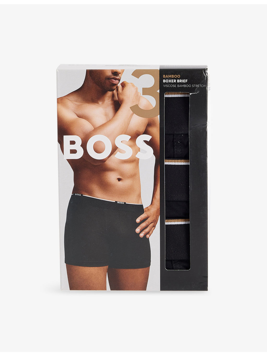 Branded-Waistband Three-Pack Bamboo Jersey Boxer Briefs - 1