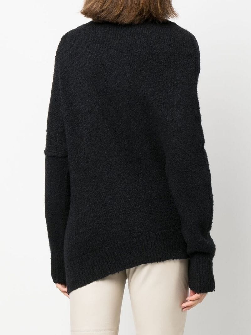 Fuzzy Boucle asymmetric sweater - 4