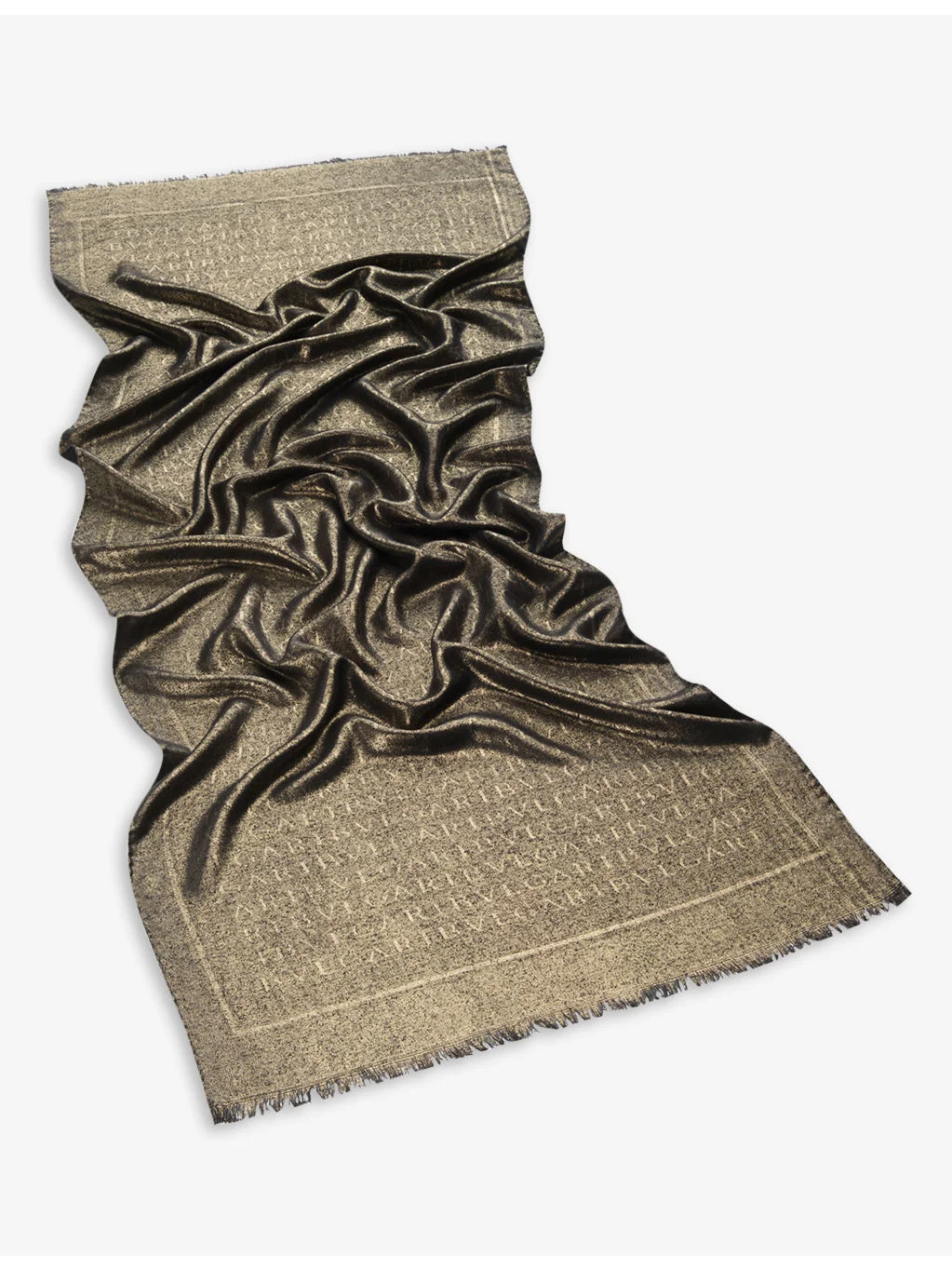 Lettere Maxi logo-print silk and wool-blend scarf - 1